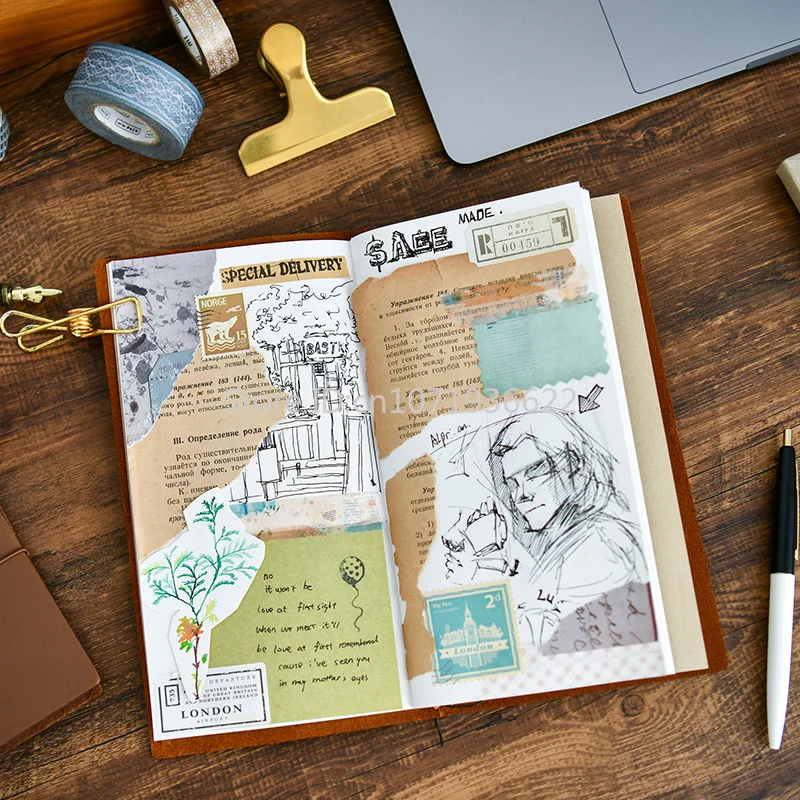 TRC Midori Notebook TN TRAVELER'S asli Jepang Tipe Passport kulit sapi seri Notebook dengan Notebook perjalanan