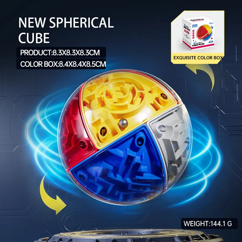 3-Level Maze Ball Cube Battle PK Puzzle Game - Educational Logic Thinking Stress Relief Toy for Children