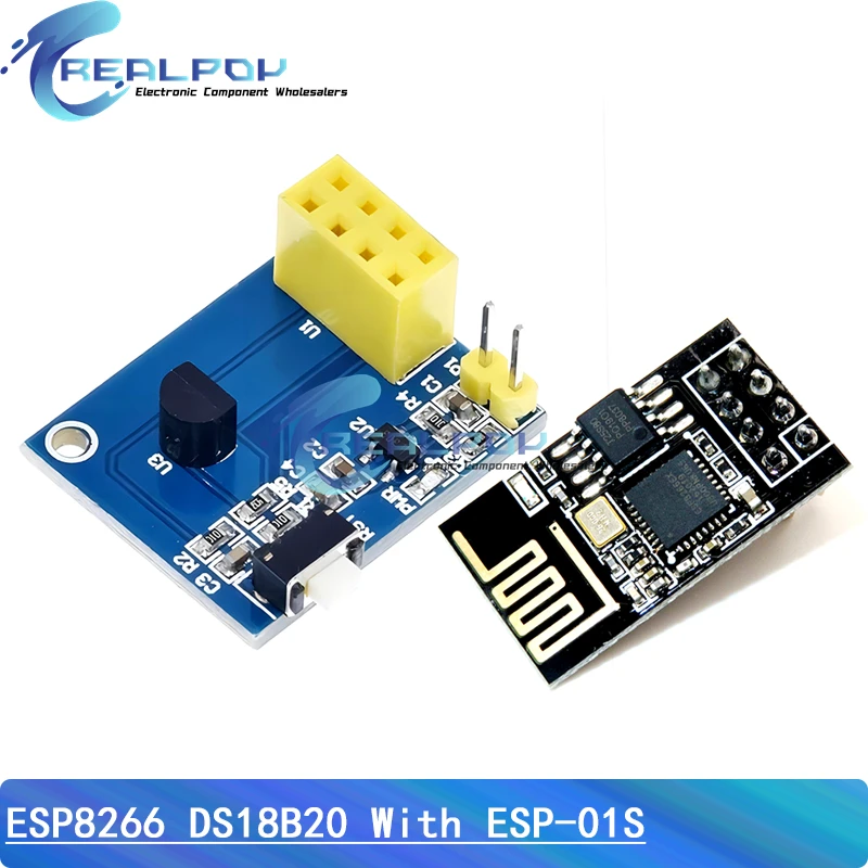 ESP8266 ESP-01 ESP-01S DS18B20 Temperature Humidity Sensor Module esp8266 Wifi NodeMCU Smart Home DIY Kit (With ESP01S)