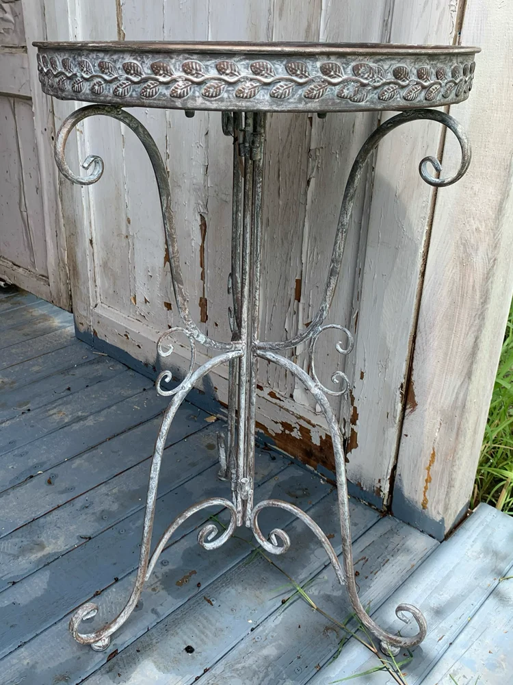 Handcrafted Vintage Gray Multifunctional Stand for Home and Garden