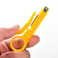 2PCS Multifunctional mini simple yellow card knife network cable telephone line stripping and wiring tool