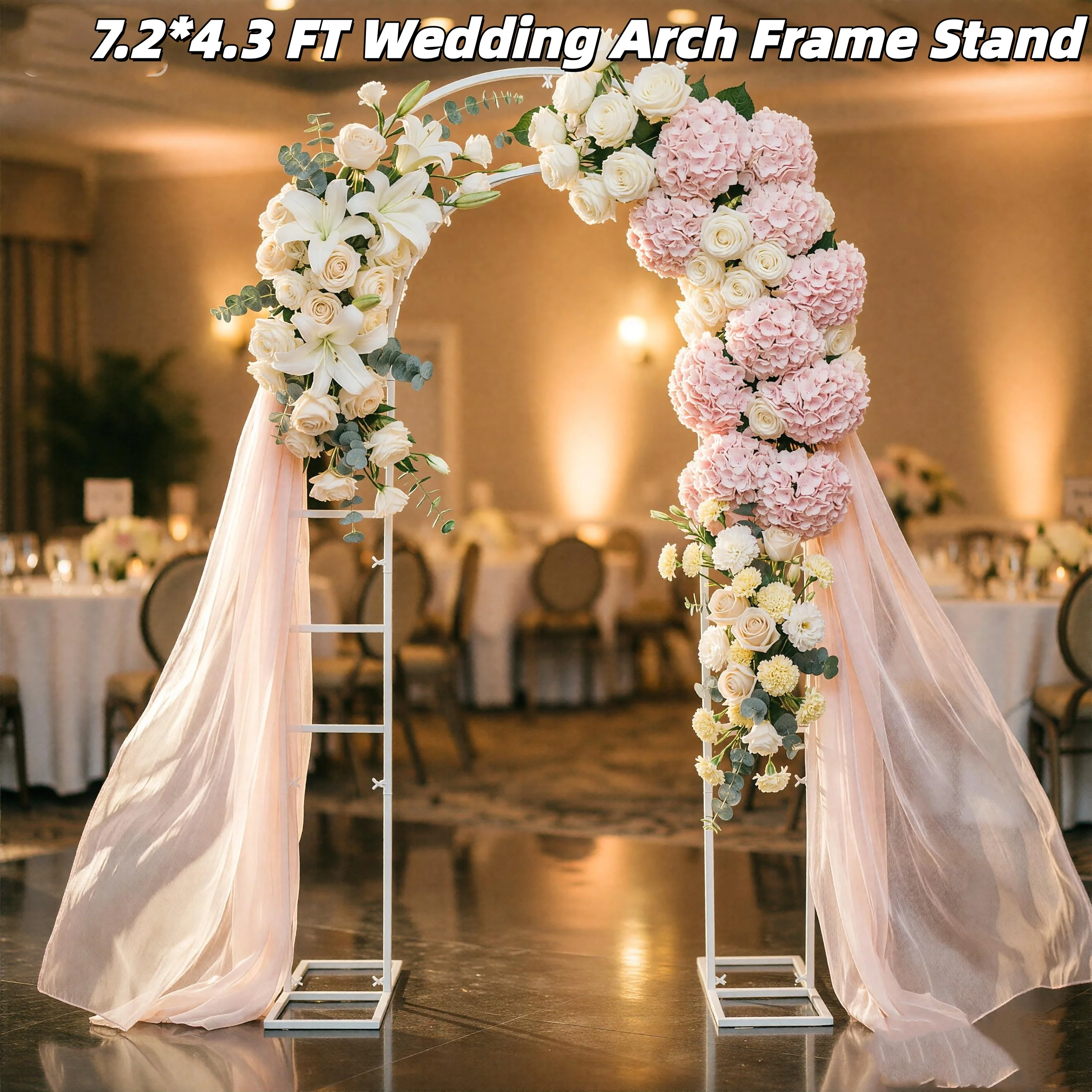 Wedding Support - 7.2*4.3 FT Bruiloft Boogboog Frame Stand