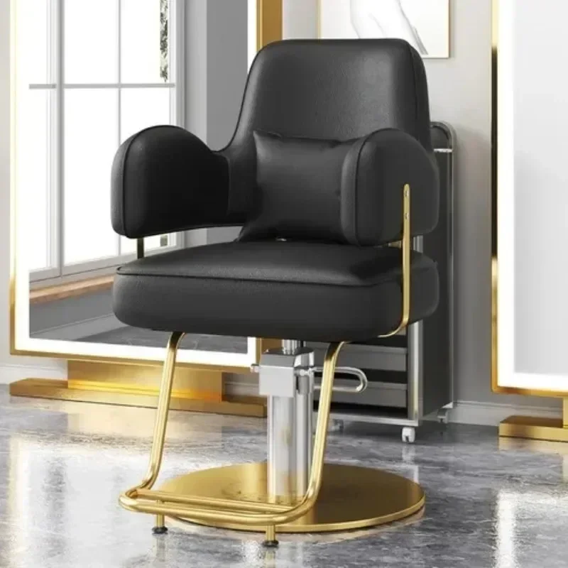 Modern Hair Salon Barber Chairs European Style Hairdressing Chair Dressing Room Back Armchair Recliner Furniture