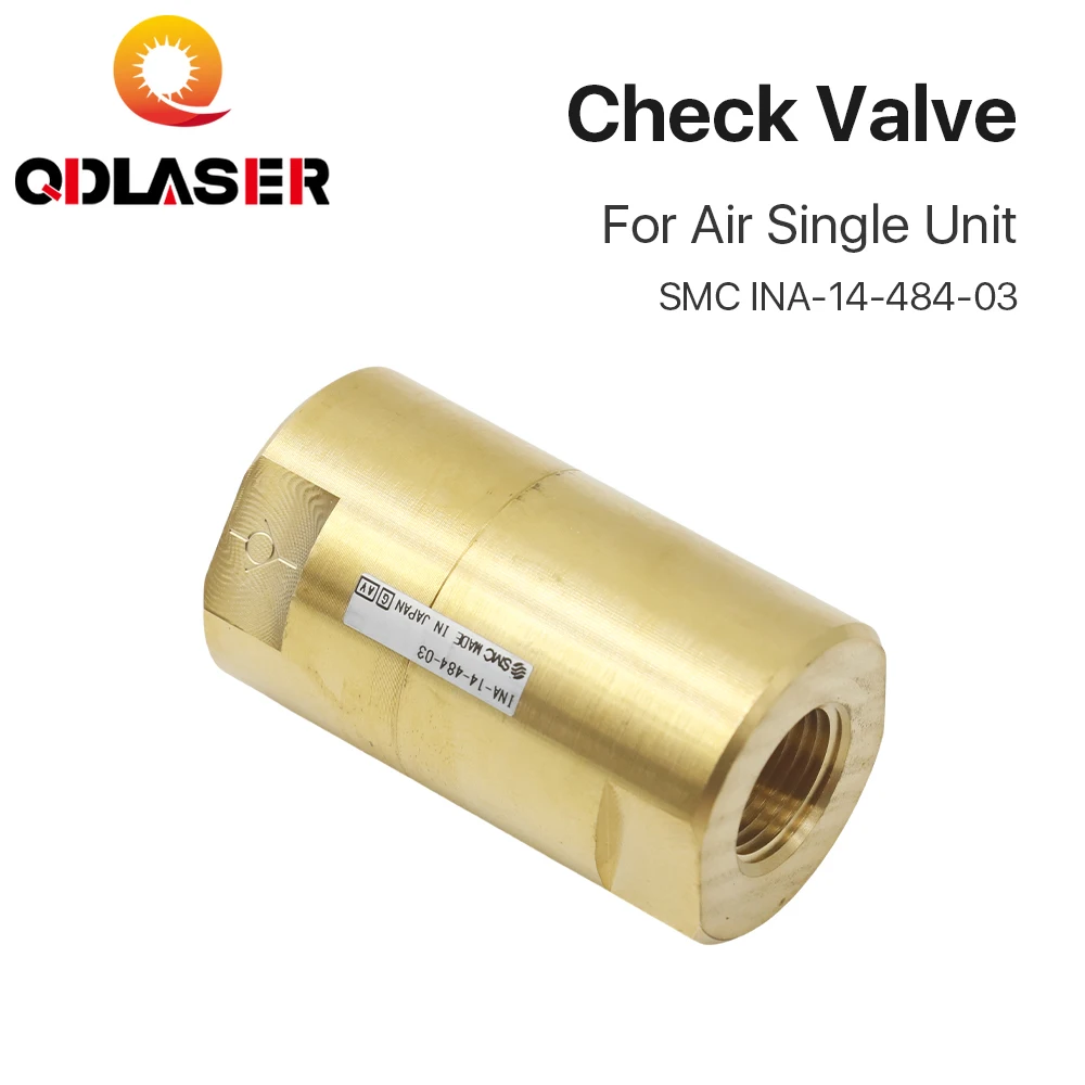 QDLASER SMC High Pressure Brass Check Valve INA-14-484-03 28mm 1.5Mpa Poof Pressure for Laser Cutting Machine Compressed Air