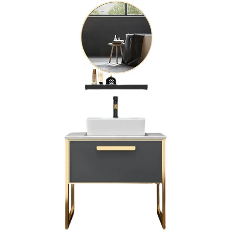 Bathroom cabinet, floor-to-ceiling washbasin, bathroom space aluminum washbasin