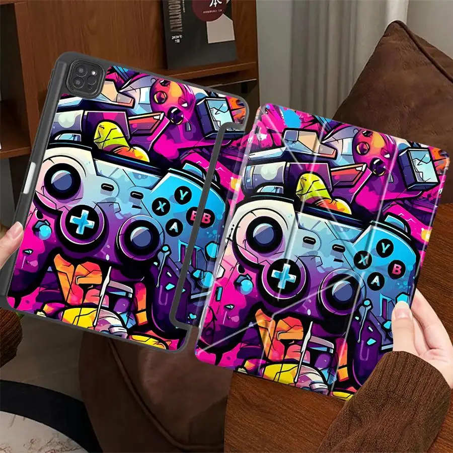 Cartoon Game Console Tablet Case For iPad Pro 11th 10th 9th 8th 7th 12.9inch Mini 6 7 Pro 2025 Air 4 5 M3 M2 M4 11inch Holder