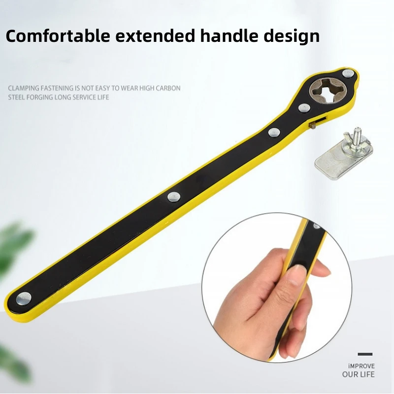 Universal Car Wheel Hand Crank Ratchet Wrenches Garage Tire Wheel Handle Phillips Wrench Car Labor-Saving Jack Tire Repair Tool