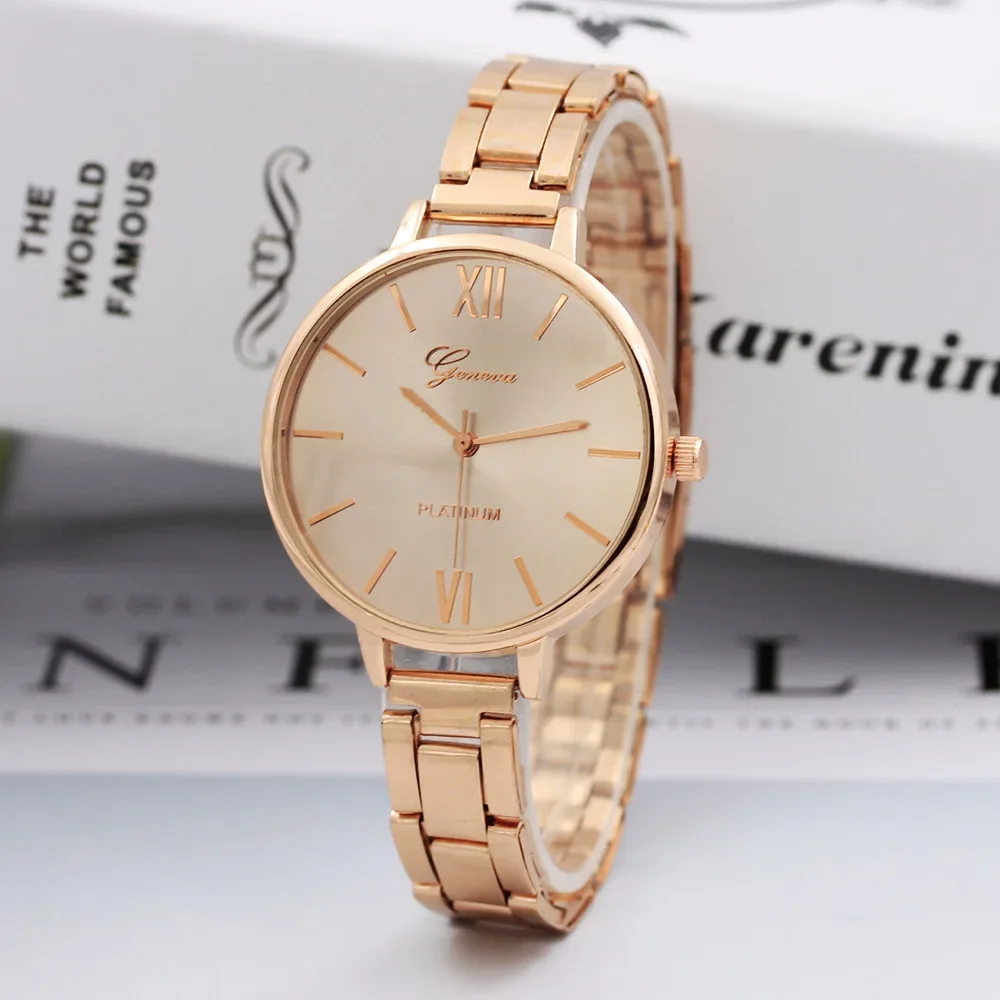 Relógio Quartz de Correia Pequena Feminina, Relógio de Pulso Feminino, Relógio Elegante Feminino, Relógios de Lazer, Pulseira Dourada, Popular, Hora, Senhoras