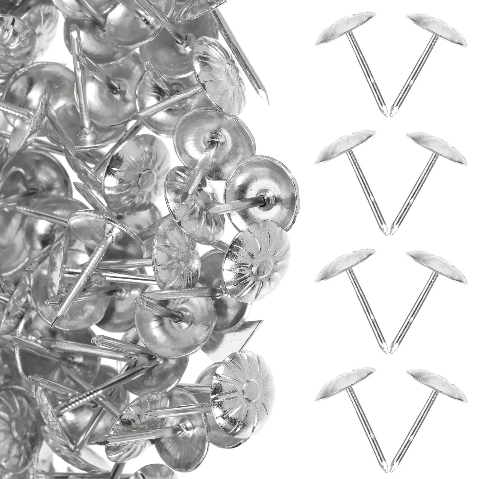 300 Pcs Upholstery Tacks For Sofa Nails Tacks Decorative Retro Furniture Soft Bag Sofa Bed Chair Table Push Pins Iron DIY