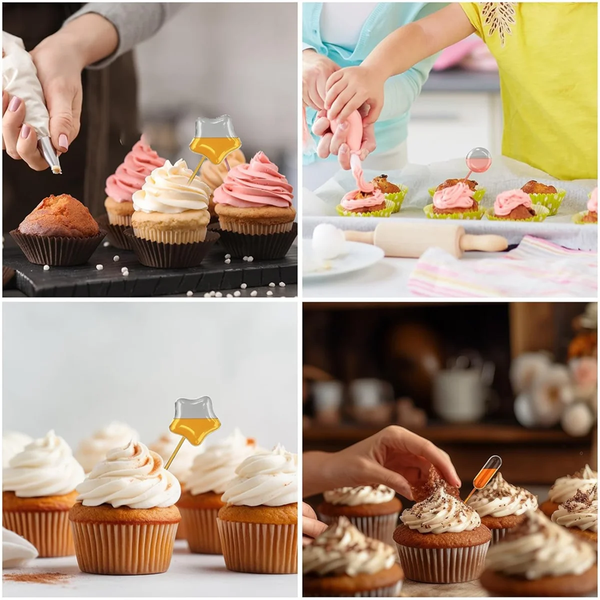 50 ชิ้น 4 มิลลิลิตรคัพเค้กทิ้งพลาสติก Transfer Pipettes Liquid Dropper สําหรับช็อกโกแลตหรือสตรอเบอร์รี่, สไตล์ดาว