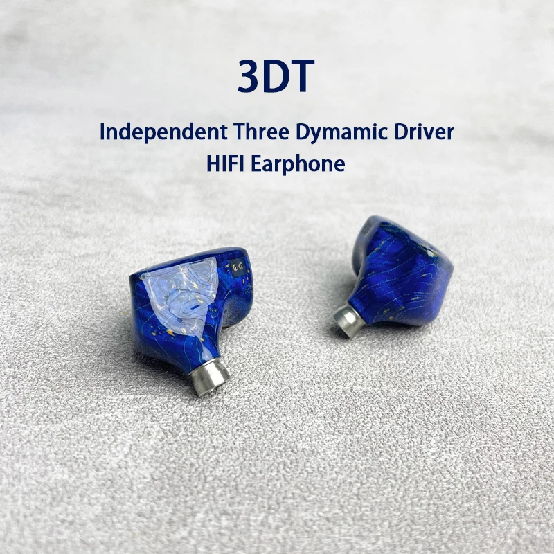 UM 3DT Stable Wood Shell Composite Diaphragm Carbon Nano Diaphragm Independent Three Dynamic Driver IEM HIFI Earphones