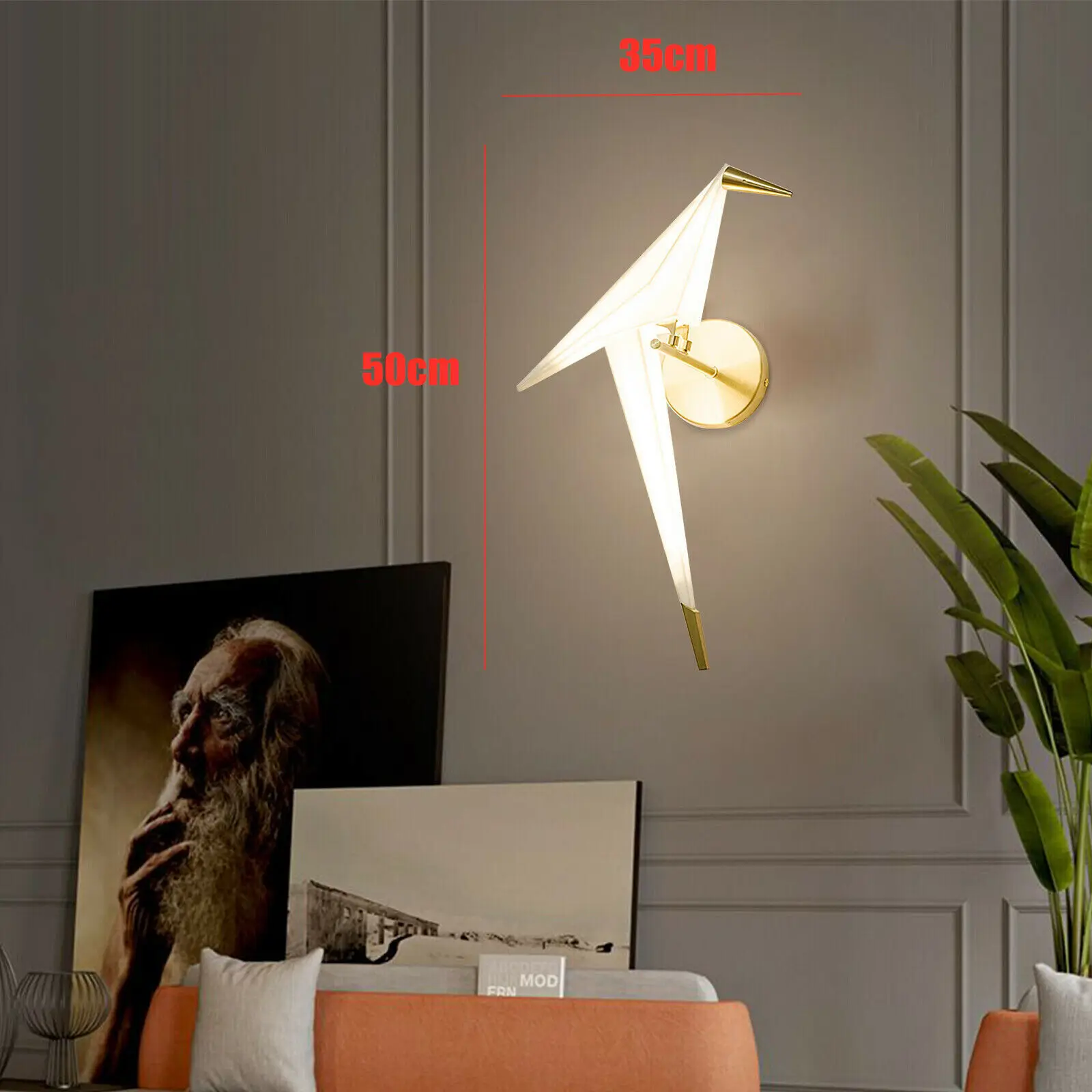 

Modern Art Origami Paper Cranes Light Fixture Lucky Bird LED Warm Lamp Living Room Deco Bedside Desk Reading Light Wall Lamp