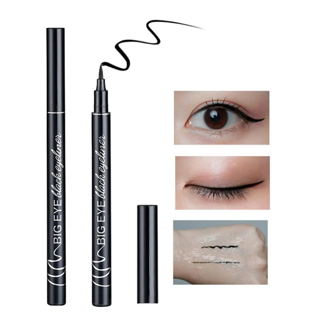 Anti-Zweet Eyeliner Cool Zwart Waterdicht Niet Vegen Koele Zwarte Eyeliner Starry Sky Thin Head Eyeliner Pen Cosmetische Make-Up