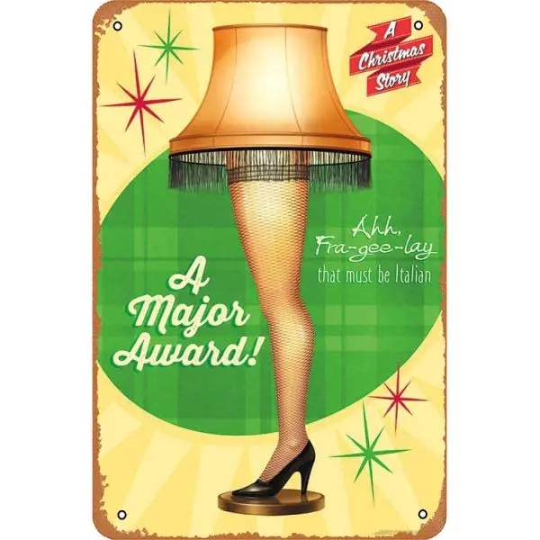 Muecddoa A Christmas Story - Lamp Metal Tin Sign Retro Style Wall Plaque Decoration Metal Sign 8x12 inch