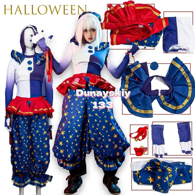 

MoonDro Joker Хэллоуин Косплей Костюм Полный комплект макияжа, аксессуары для париков для мужчин и женщин, официальный наряд в стиле Аркхема Асилума