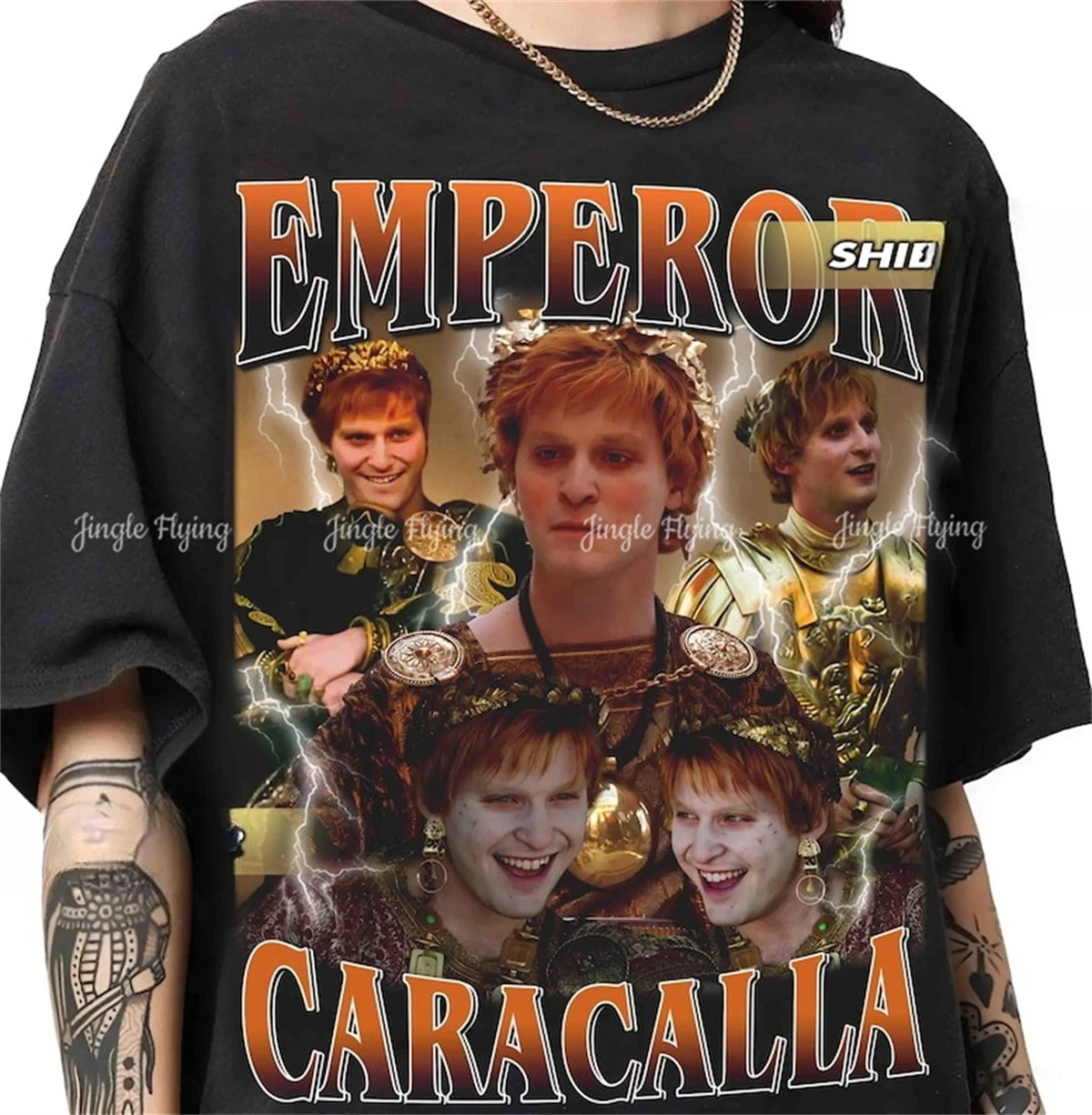 Fred Hechinger As Emperor Caracalla Retro 90s Style Vintage Raptee Shirt