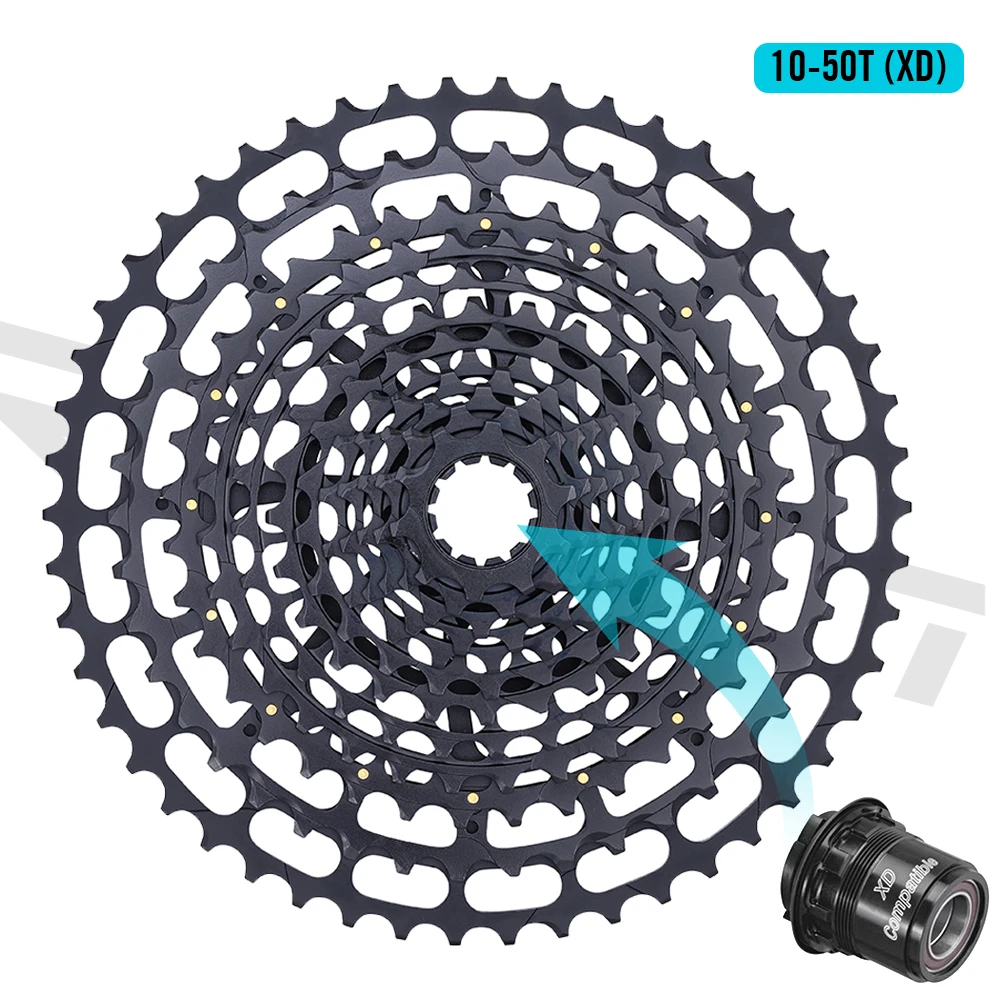 SPEDAO 12 Speed MTB Cassette 10-52T 10-50T 11-50T XD HG Vrijloop Lichtgewicht CNC K7 Tandwiel Aandrijflijn Upgrade Fiets Onderdelen