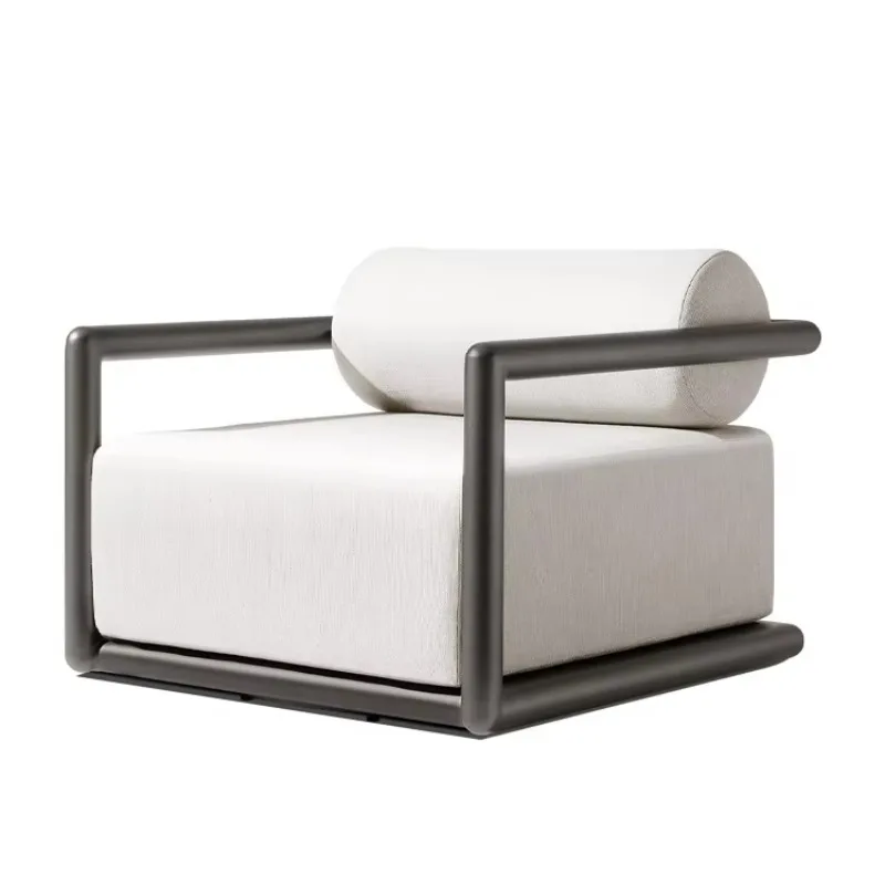 

New to modern all-weather garden furniture patio aluminum sofa contemporary outdoor swivel lounger