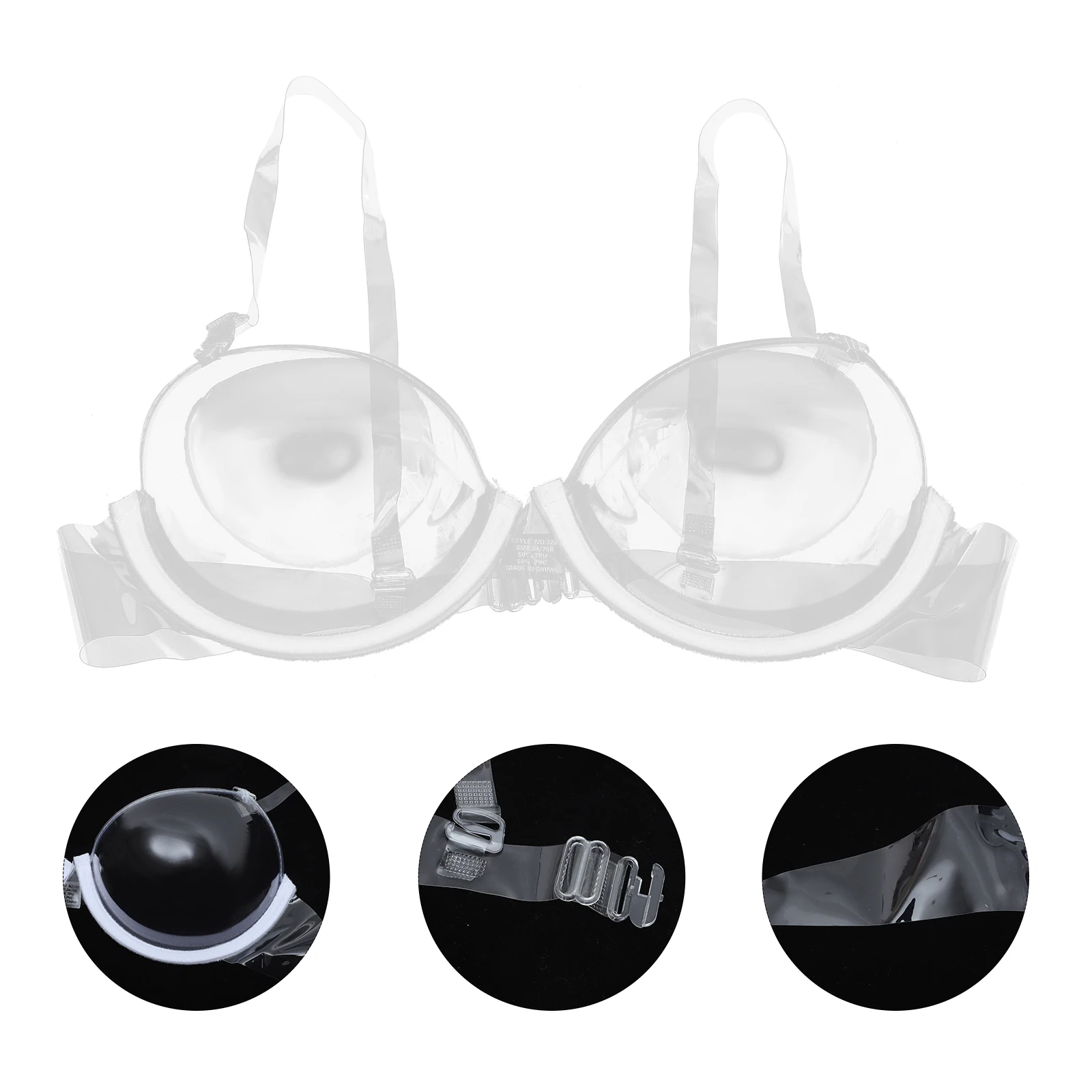 

Women'S 34 Size Disposable Clear See-Through Anti-Slip Lightweight Push Bra Invisible Bra Underwear Accessory