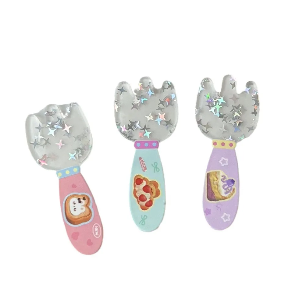 2szt miniso kitty spoon series cartoon akrylowe kaboszony flatback diy materiały rzemieślnicze tworzenia biżuterii charms