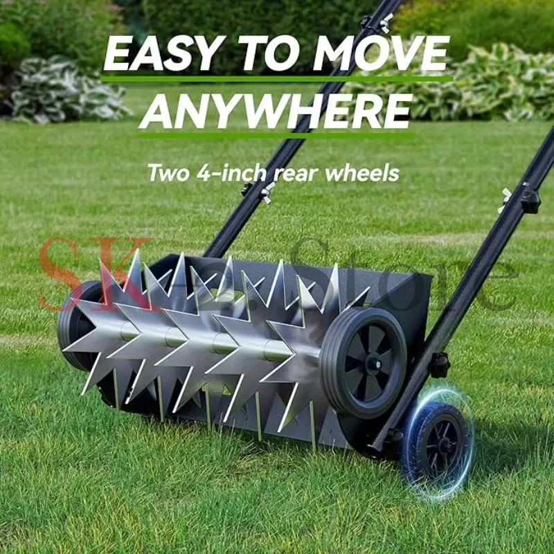 Lawn Aerator, Spike Push lawn aerator, Rolling Rotary Spike Loosener, loosener Tool