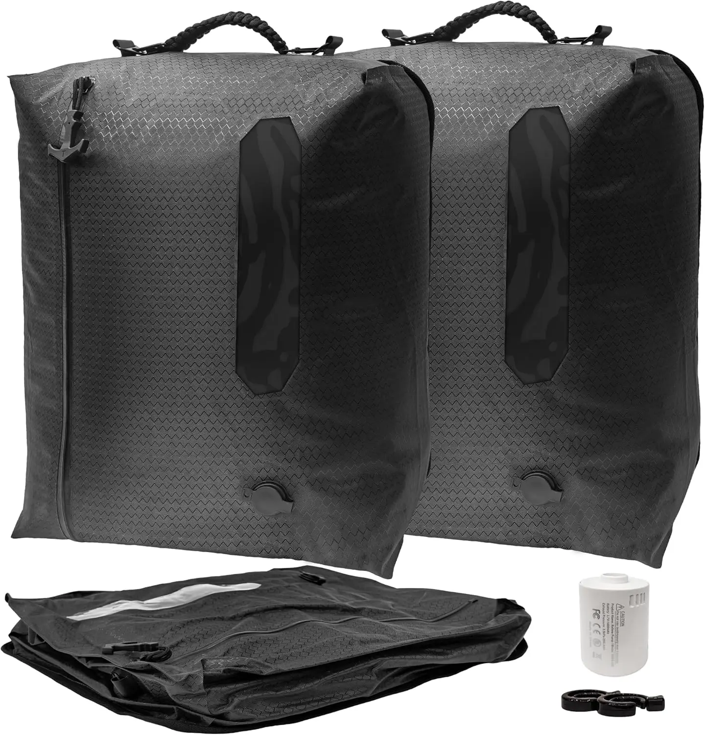

ZPO Travel Vacuum Kit with Wireless Electric Pump, Compression Packing Cubes for Clothing - Transparent Viewing Window for Carry