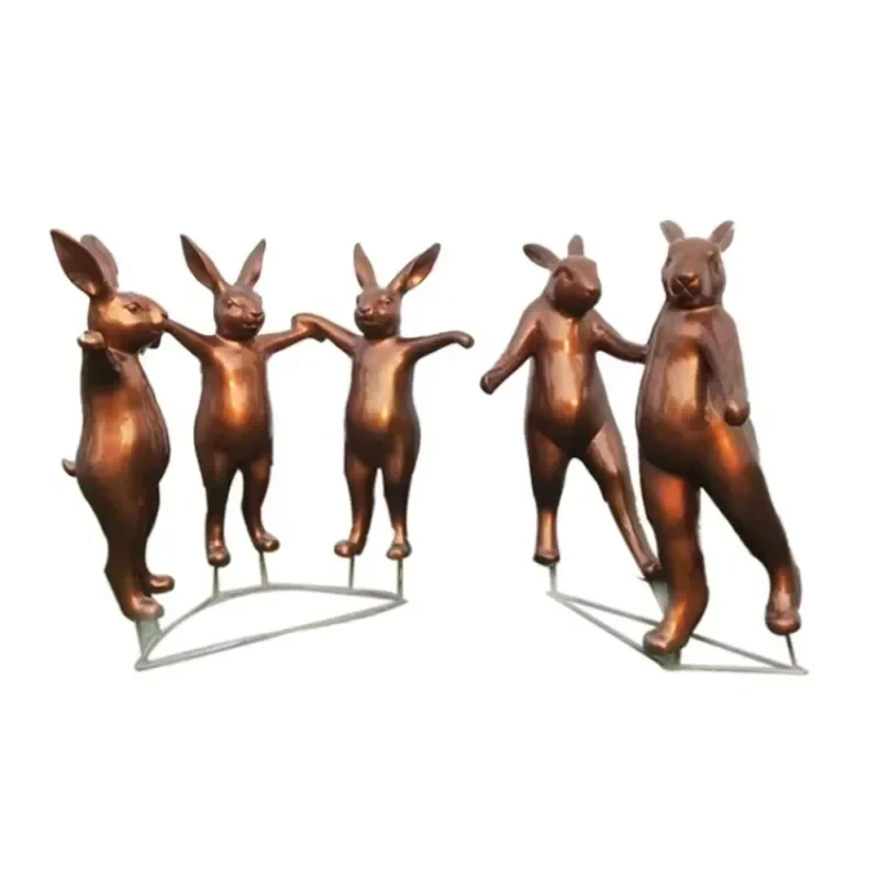 【Factory Price】Dancing Bronze Sculpture Garden Animal Brass Rit Statue