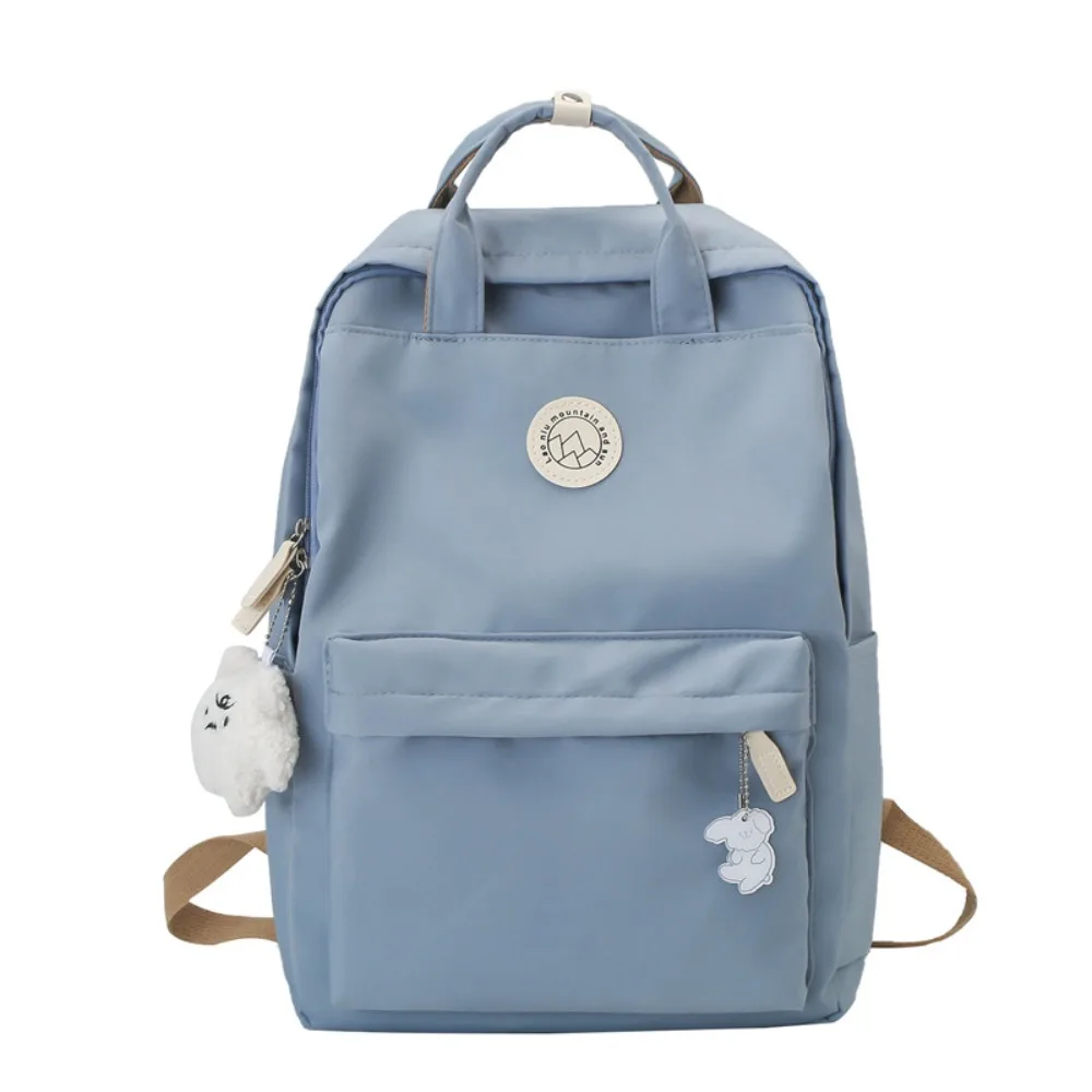 

Lightweight Waterproof Women Backpack Nylon Large Capacity Travel Backpack Solid Color Ergonomic School Bag For Teenagers