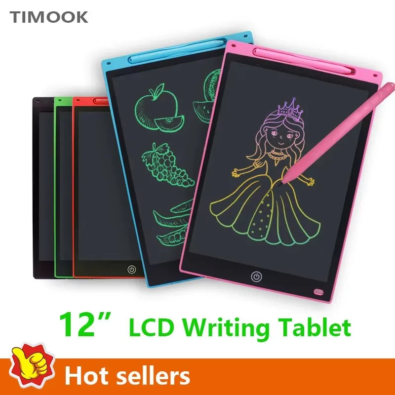 12Inch 8.5 LCD Drawing Tablet Portable Color Electronic Graphic Board 16 Levels Pressure Writing Learning Pad Art Tool Gifts
