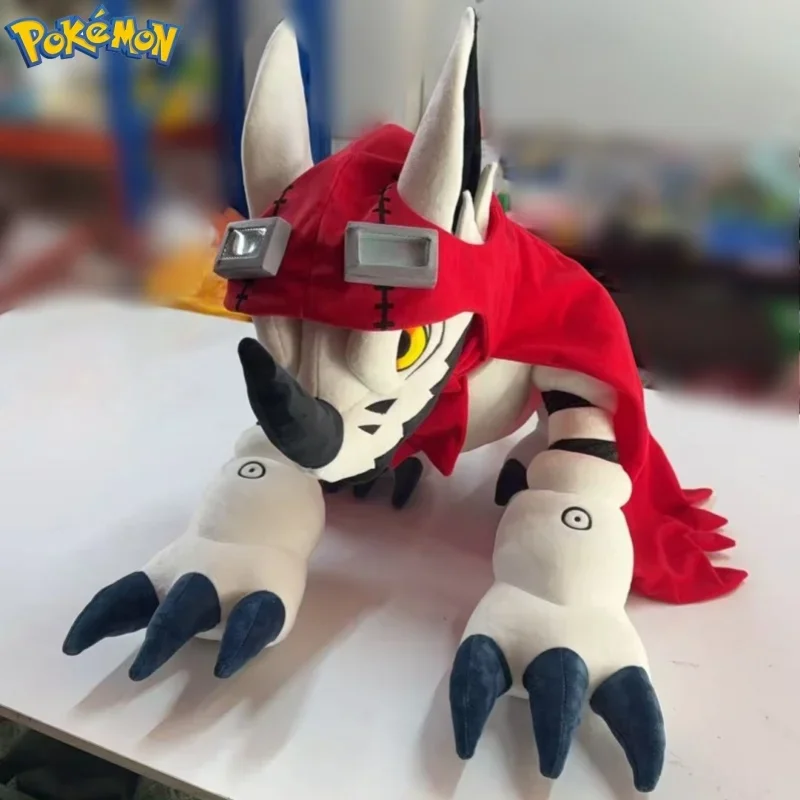 60CM Big Size Pokemon Hackmon Plushies Cartoon Anime Peluche Kawaii Ornament Comfortable Soft Doll Children's Toy Gifts