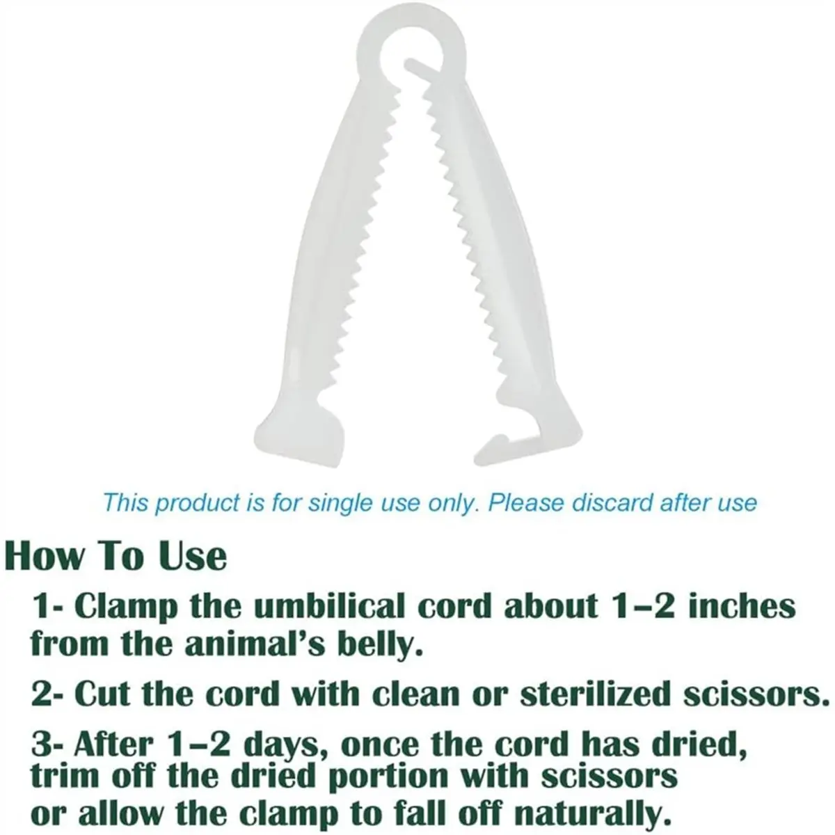 A013 Animal Birth Kit with Curved Scissors Disposable Umbilical Clamps, Hemostat, for Puppies,Kittens,Lambs,Piglets&Calves