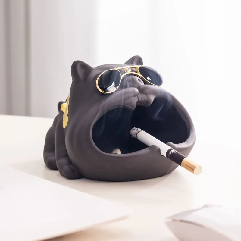 

2025 Household Purple Clay Cartoon Decorative Ashtray Cute Ceramic Small Ashtray Personalized Trend Car Windproof Ashtray LH945