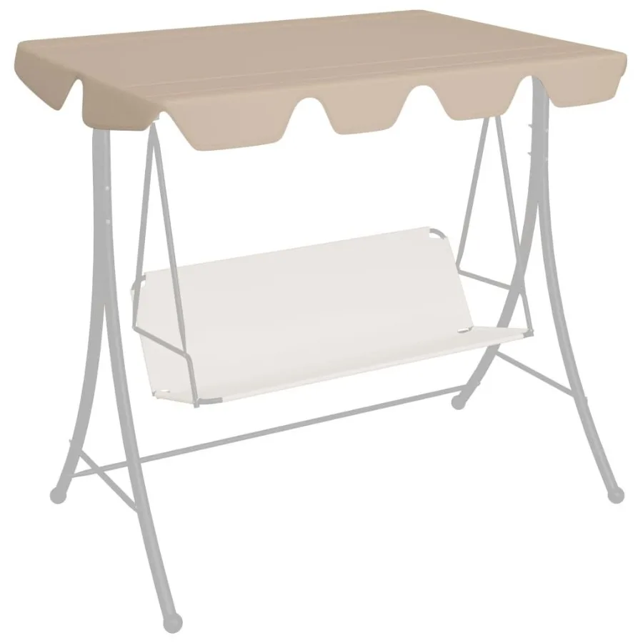 Replacement Canopy for Garden Swing Beige 74 66.1x43.3 57.1
