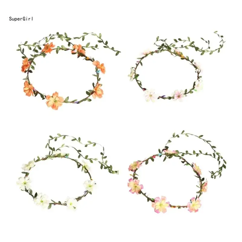 Bride Flower For Wedding Floral Garlands Hair Wreath Flower Headbands Women Bride Floral Headbands J78E