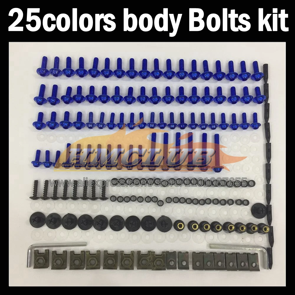 268ps Full Screws Kit Body bolt For Aprilia RSV1000R RSV1000 RSV-1000 RSV 1000 R 07 08 2007 2008 07-08 Fairing bolts screw NutS