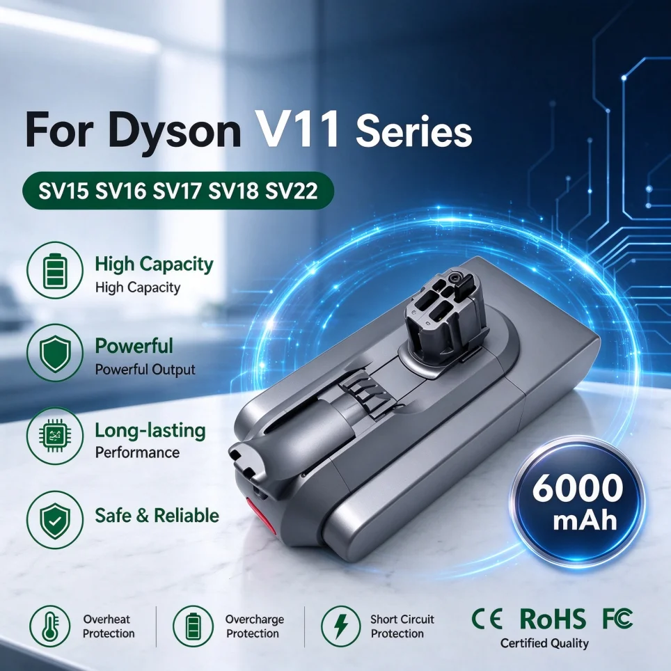 Batterie Li-ion 25,2 V neuve et originale pour aspirateur portatif Dyson V11 SV15 Absolute Fluffy Cyclone Animal Pro Total, batterie de rechange.