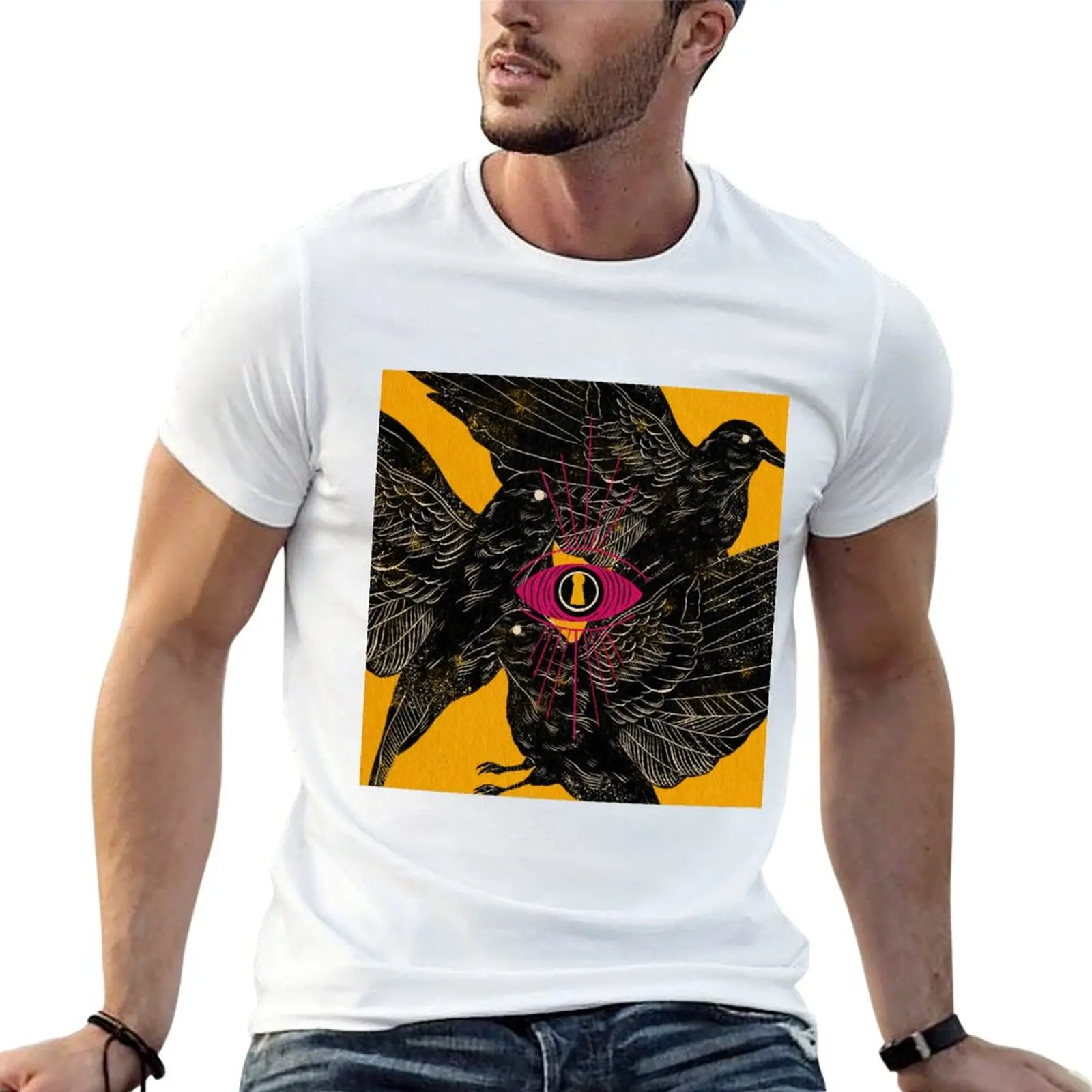 Crows T-Shirt Large Size Soft Cotton T-Shirt