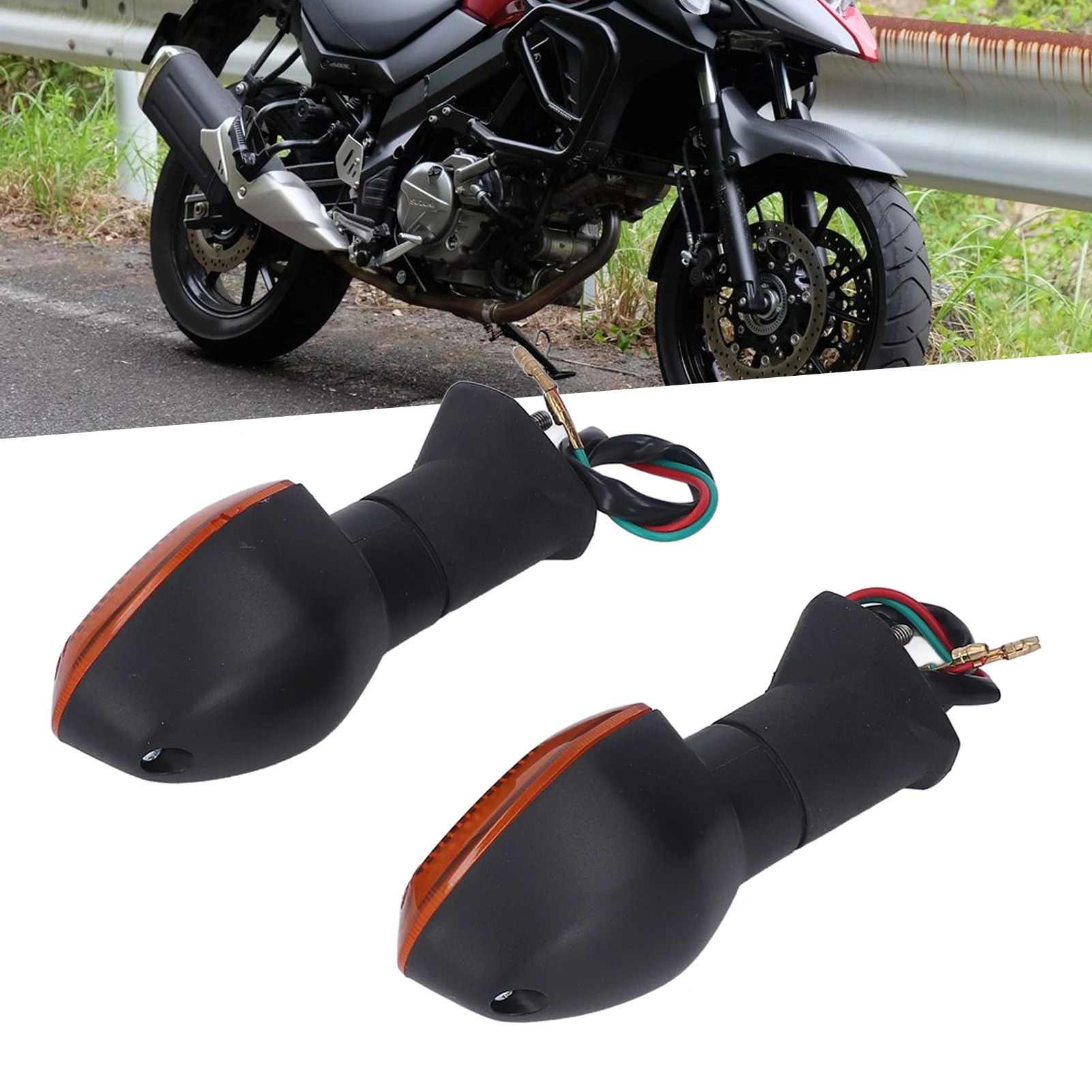 1 Pair of Motorcycle Front Turn Signal Lights Indicator Replacement For SUZUKI DL 650 V‑Strom 2012‑2021