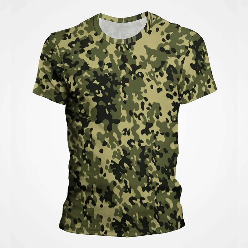 2023 New Military Camouflage T Shirt Men Summer Fashion Short Sleeve 3D Print T-shirt Cool Tops Tee Boy Girl Clothes