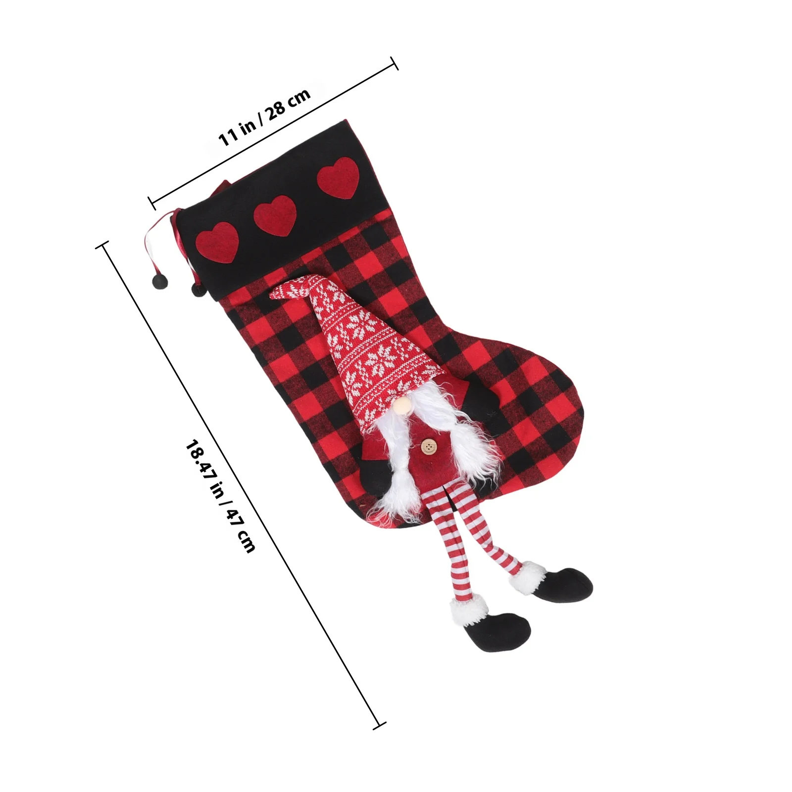 جوارب عيد الميلاد كبيرة جدًا، تصميم ساق معلق منقوش احتفالي، حقيبة زينة للوجه للحلوى المفضلة، شجرة عيد الميلاد المنزلية