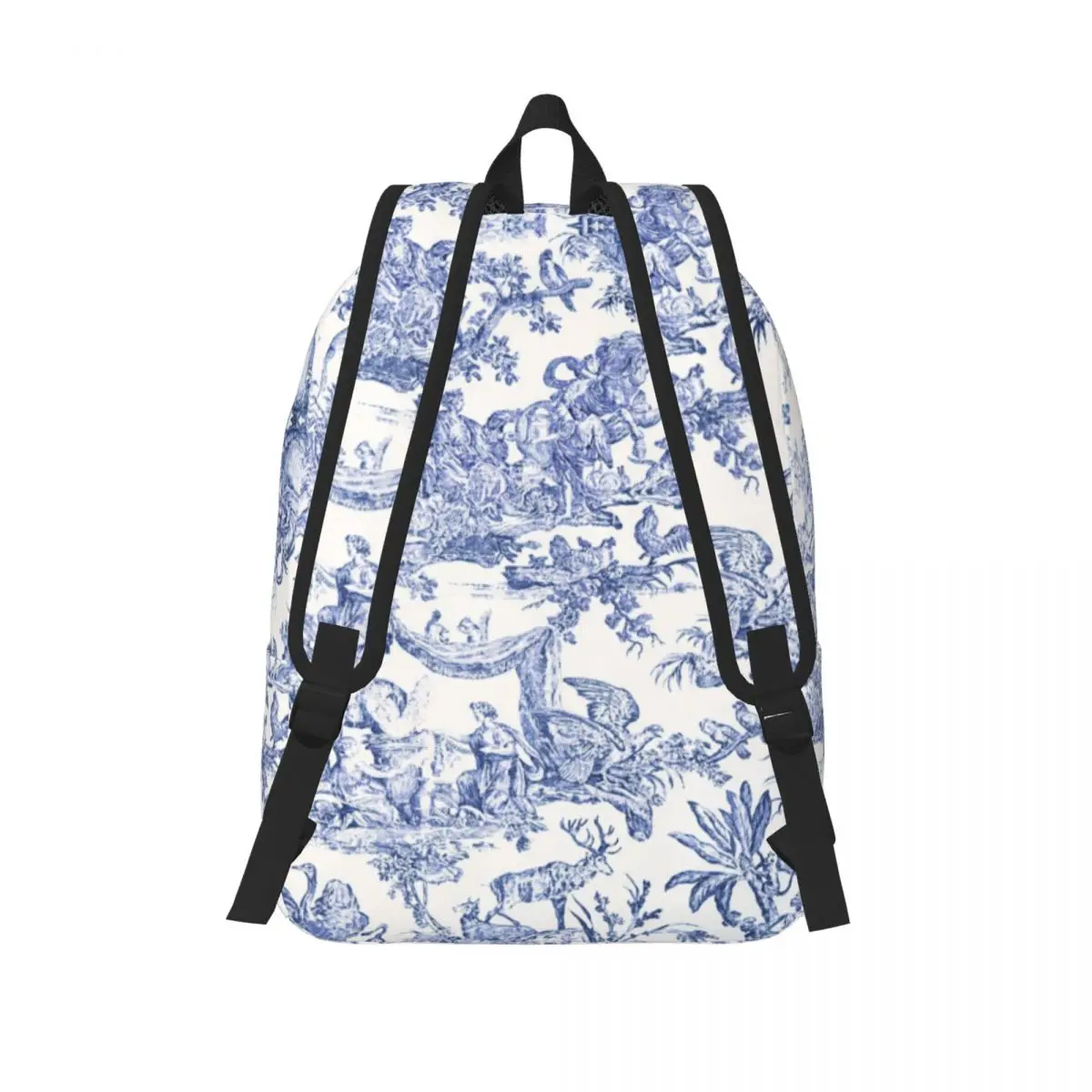 Sacs à dos en toile personnalisés pour hommes et femmes, cartable de base pour l'école, le collège, les sacs floraux de campagne française, bleu marine, jouets