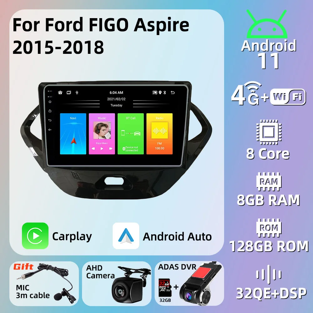 

Car Radio 2 Din Android for Ford FIGO Aspire 2015-2018 Car Multimedia Player GPS Navigation Stereo Head Unit Autoradio Audio