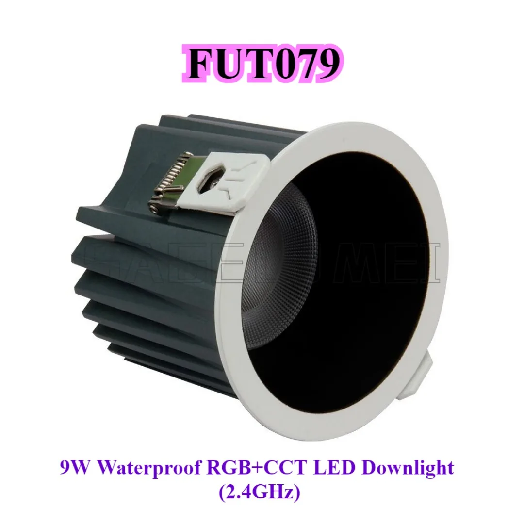 MiBoxer FUT077/77ZR/78/78ZR/79 (مقاوم للماء IP54) 9 وات عميق مضاد للوهج LED RGB+CCT النازل (2.4 جيجا هرتز) رقاقة CRI COB LED عالية 2.4G RF