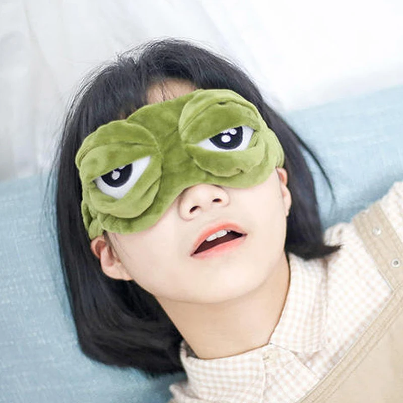 3d Sad Frog Sleep Mask Rest Travel Relax Sleeping Aid Blindfold Cover Eye Patch.