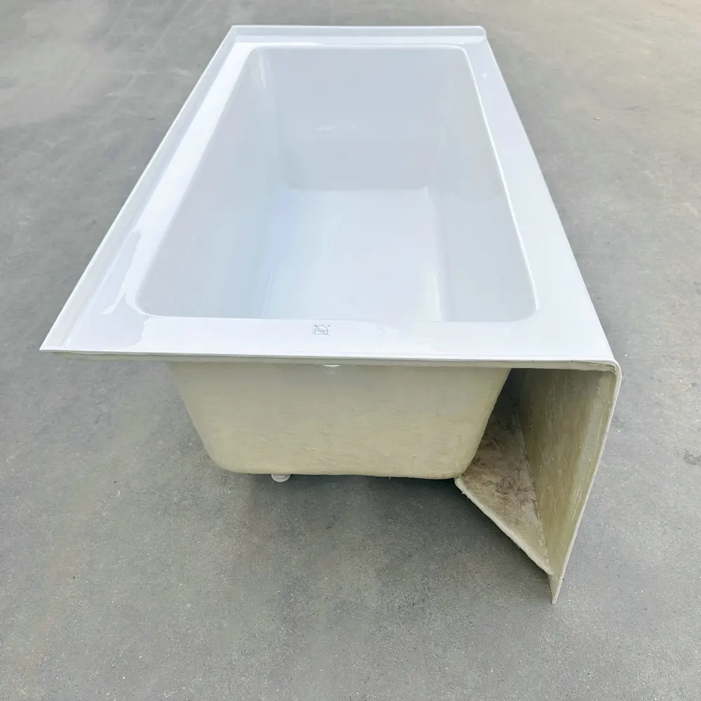 Alcove Acrylic Integral Bathtub White Rectangle Soaking Luxury Bath Tubs Bathroom Use Single Person
