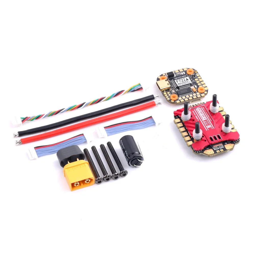 SKYSTARS F722FC &AM32 55A 4IN1 ESC MINI 20×20 Stack 3-6S Baro Built-in OSD Full Color LED Support DJI RC FPV Racing Drone