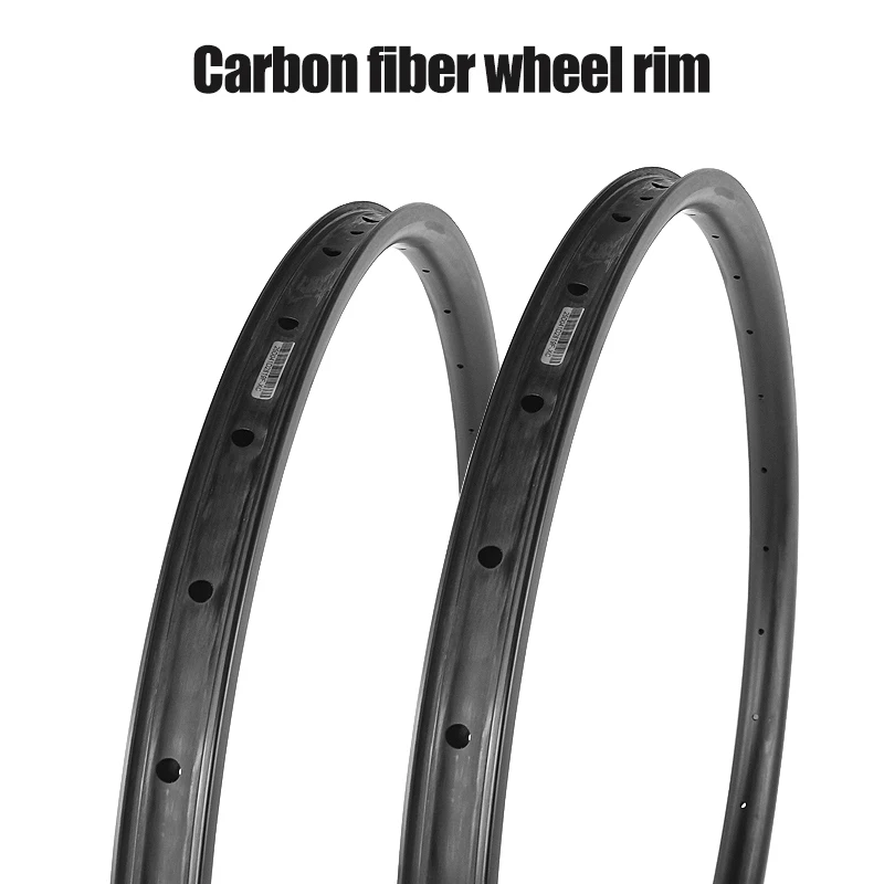 27.5/29 Inch Carbon Mountain Bike Rims 37mm Outer Width 30mm Inner Width 28 Holes Open Carbon Fiber Bicycle Rim