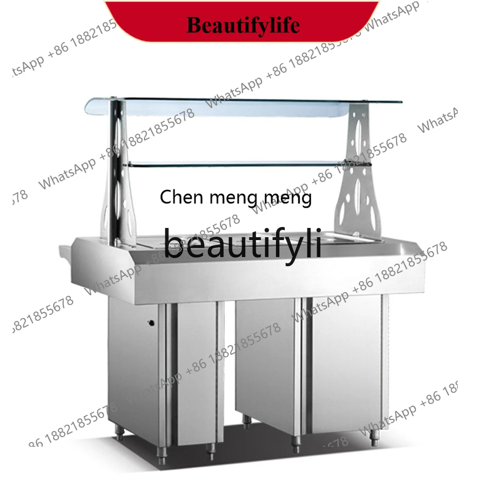 

AB02 Термоизоляционный шкаф для еды из нержавеющей стали, вертикальный шведский стол, шкафчик для грузовика для фаст-фуда