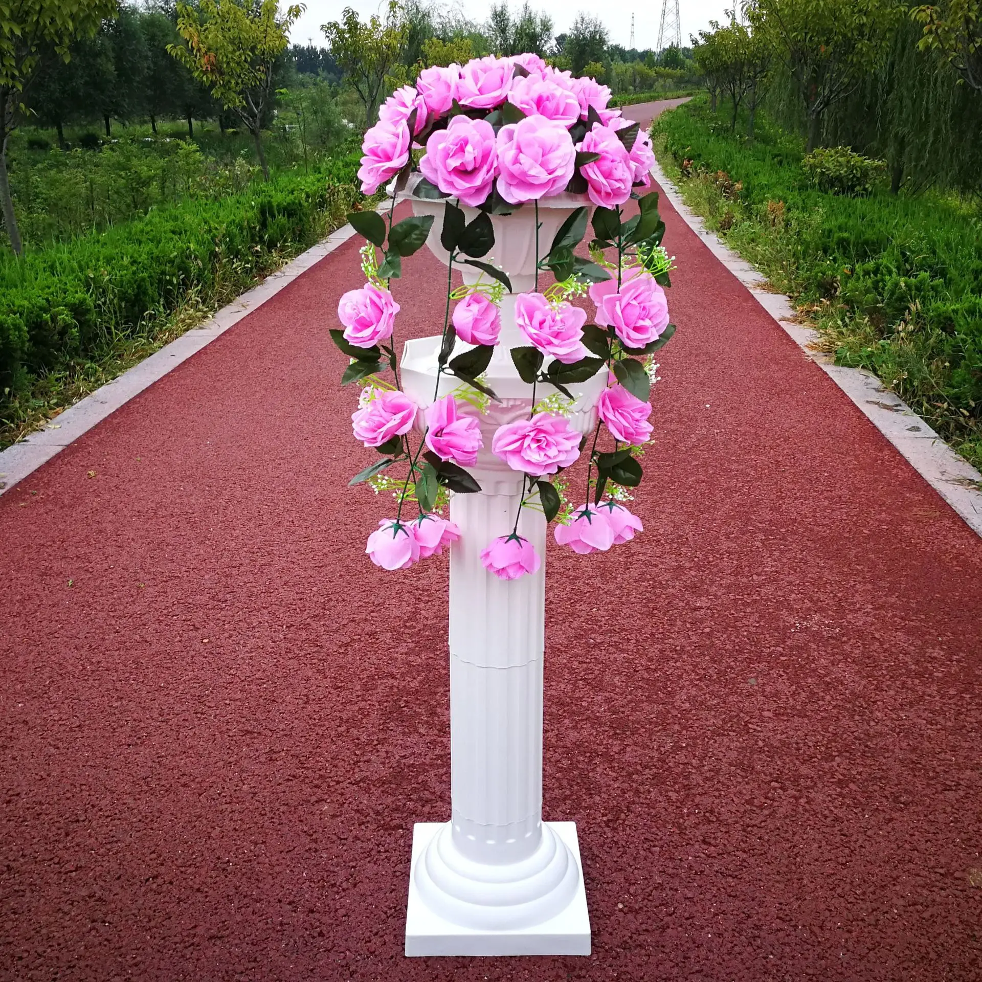 

White Plastic Roman Columns Road Cited For Wedding Favors Party Decorations Hotels Shopping Malls Opened Welcome Road Lead