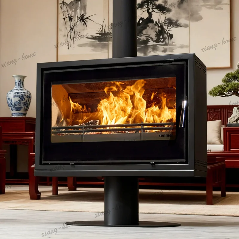 YJ European double-layer real fire fireplace full-screen light luxury villa heating firewood IMX2D2L2/L3